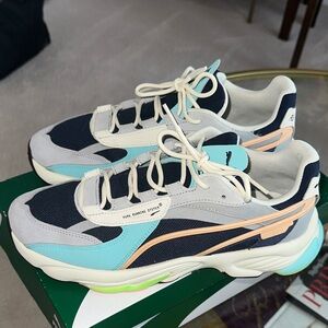 Men's Puma RS-Connect Dust Glacial Blue-Peacoat Sneakers